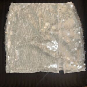Sequin Skirt with Mini Split